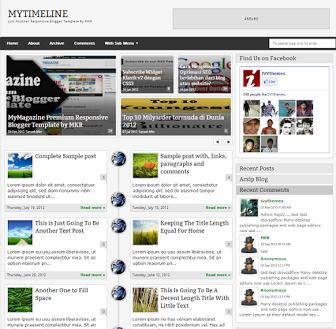 TimeLine tema gratuito para blogger